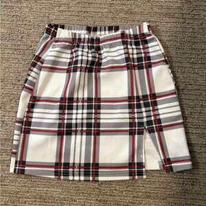 Plaid Women's Skirt - Red and Black